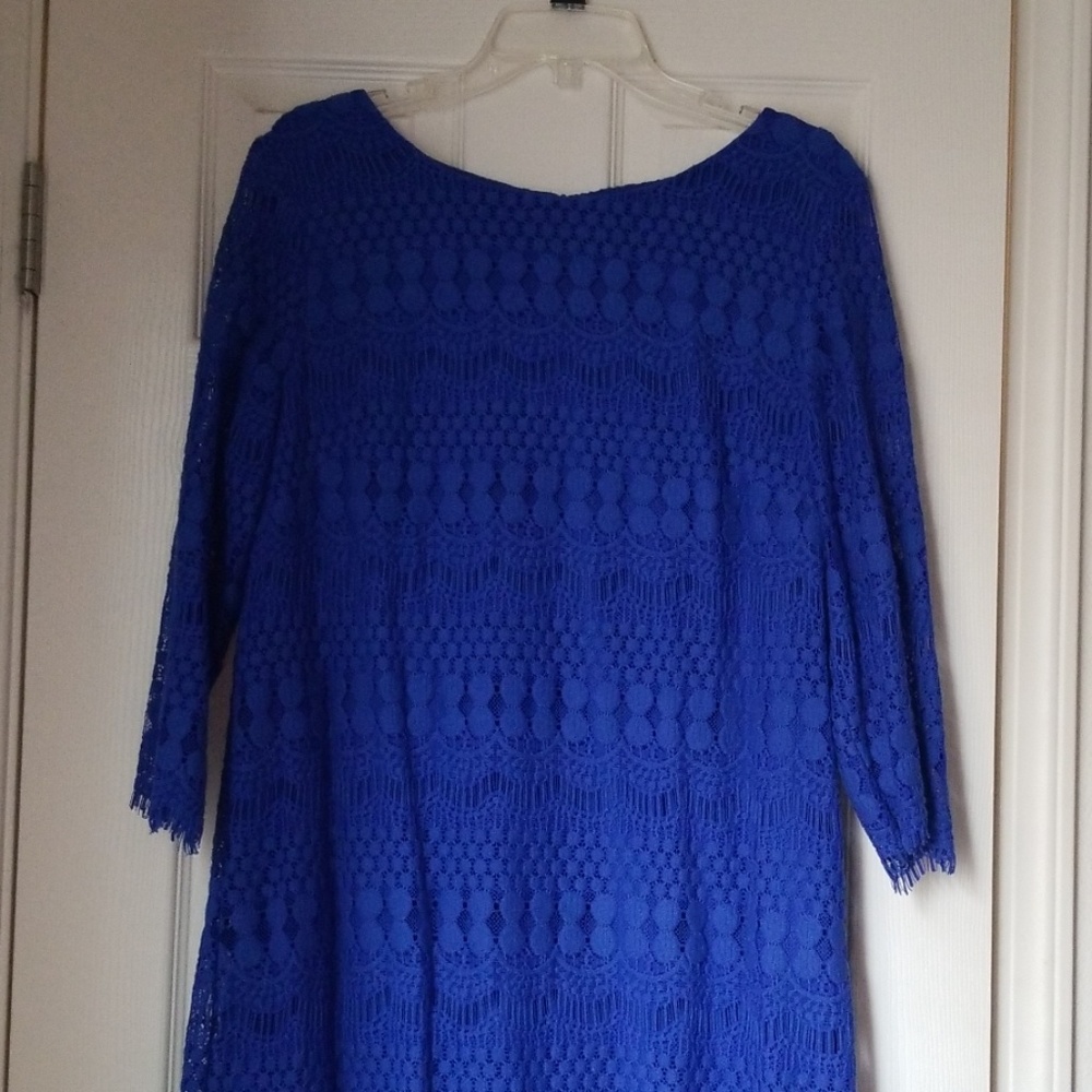 Lace cobalt dress